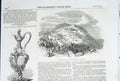 Old Antique Print Cowes Regatta Cup Blue Flag Cross Fell Cumberland 1852 19th