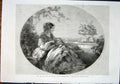 Original Old Antique Print Winterhalter Queen Prince Arthur Baby Fine Art 1852