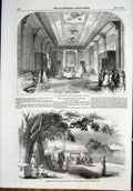 Original Old Antique Print Swindon Barracks Neilgherry Holyrood Palace Penzance