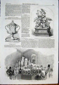 Old Antique Print Doncaster Plate Flodden Sevres China Malborough Simpson
