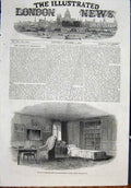 Original Old Antique Print Wellinton Walmer Castle Room 1852 19th