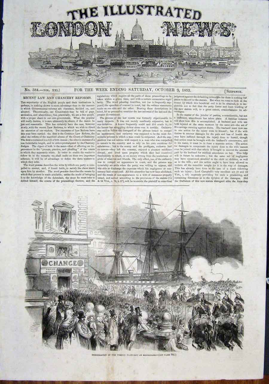 Original Old Antique Print Marseilles French President Embarkation Ship France