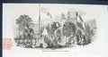 Old Antique Print Exhibition Horticultural Society Montreal Canada 1852 19th