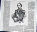 Original Old Antique Print Portrait General Lord Viscount Harding Ross Art 1852