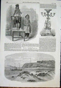Old Antique Print Natal South Africa Mail Steamer Bernal Candelabra 1852 19th