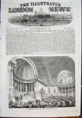 Original Old Antique Print Senate French Empire France Paris 1852 19th