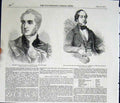 Original Old Antique Print Marquis Salisbury Seal John Trollope Fine Art 1852