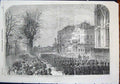 Old Antique Print Wellington Funeral Procession Piccadilly Rifle Brigade