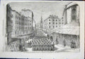 Original Old Antique Print Wellington Funeral Procession The Strand St Clement'S