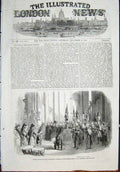 Old Antique Print Wellington Duke Funeral Procession St Paul'S Cathedral