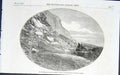 Original Old Antique Print Hastings Cliff Cliffs 1852 Sea Beach 19th