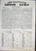 Original Old Antique Print General Election Results Counties 1852 Victorian