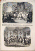 Old Antique Print Tuilleries Emperor Empress Juvenille Party Paris France