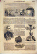 Old Antique Print Doncaster Flood Portrait Pedro Portugal Balloon Bombay