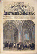 Old Antique Print Parliament St Stephen'S Porch Norman House Lords 1854 19th