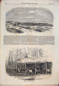 Original Old Antique Print Stag Hunting Hunt Gerard'S Cross Deer Durdans Epsom