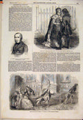 Original Old Antique Print Theatre Laing Ranelagh Haymarket London Richard 1854
