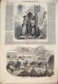 Old Antique Print Turkish Sentinels Constantinople Schumla War Fort 1854 19th