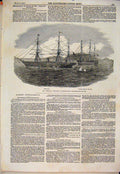 Original Old Antique Print Himalaya Steam Ship Plymouth Troops War Royal George