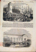 Old Antique Print Corn Seville Export Duke Saxe-Coburg Paris France 1854 19th
