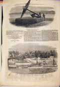 Original Old Antique Print Victory Anchor Southsea Beach Wreck Medusa Irrawaddy