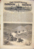 Original Old Antique Print Constantinople Balkans Snnow Storm 1854 Victorian