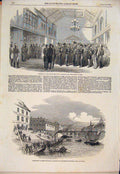 Old Antique Print Lord Raglan Duke Cambridge Paris Napoleon Chalons 1854 19th