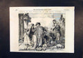 Original Old Antique Print Seville Letter Write Phillip Royal Academy 1854 19th