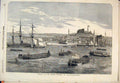 Original Old Antique Print French Infantry Gallipoli Launch Boats 1854 Victorian
