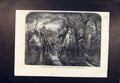 Original Old Antique Print Reapers Fard Reaper Farmer Farm Royal Academy 1854