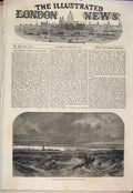 Original Old Antique Print Sulineh Mouth Danube River 1854 19th