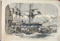 Original Old Antique Print Royal Horse Artillery Osphorus Ship 1854 Victorian
