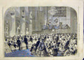 Original Old Antique Print Juvenile Ball Mansion House Twelfth Night 1859 19th