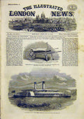 Original Old Antique Print Wheelbarrow Spade Stratford Indus Steam Flotilla 1859