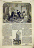 Old Antique Print Deane Vandyke Rank Hals Fine Art 1859 Burns Press Chair 19th