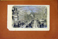 Original Old Antique Print Burns Montreal Canada 1859 19th Century