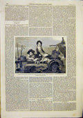 Original Old Antique Print Fish Market Children Backhouse Fine Art 1859 19th