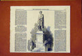 Original Old Antique Print Italy Florence Dante Statue Enrico Puzzi 1859 19th