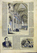 Old Antique Print Queen Matilda Caen Bonner Peel Grove Bethnal Green 1859 19th