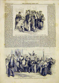 Old Antique Print War Italy Sketch Lyons Concorde Paris Proclomation 1859 19th