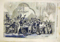 Original Old Antique Print War Concert French Siers Marseilles Morgan 1859 19th
