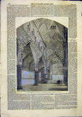Old Antique Print All Saints Church Cavendish Square Murray Building 1859 19th