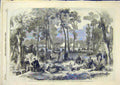 Original Old Antique Print War Italy Bivouac French Troops Cameriano Beauce 1859