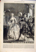 Original Old Antique Print Robin Adair Johnston Modern Picture 1865 Victorian