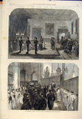 Original Old Antique Print Duke Northumberland Alnwick Castle Westminster Abbey