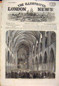 Original Old Antique Print St Patrick'S Cathedral Dublin Ireland 1865 Victorian