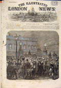 Original Old Antique Print Brighton Railway Station Volunteer Review 1865 19th