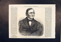 Old Antique Print Portrait M'Culloch Finance Minister United States Usa