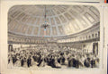 Original Old Antique Print Dublin Ireland Exhibition Ball Mansion Prince Wales
