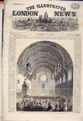 Original Old Antique Print Royal Dramatic College Hall Prince Wales 1865 19th